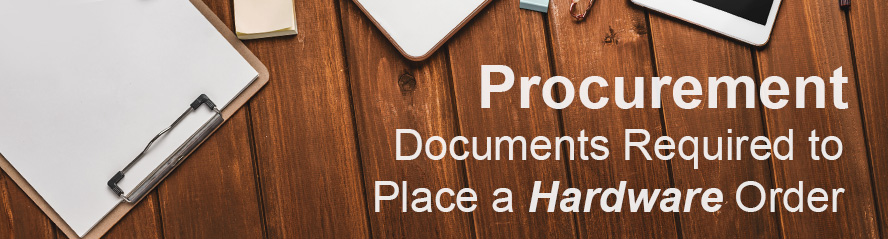 Checklist for Procurement requirements from Sales - Hardware